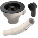 Černý sítkový ventil 3,5 s přepadem