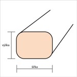 Madlo zábradlí BUK 4000x55x40 mm