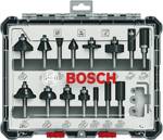 Sada fréz, 15 dřík, 1/4 ks Bosch Accessories 2607017473