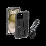 obal na mobil TOPEAK Ridecase pro iPhone 15 černo/šedý