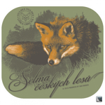 Samolepka Líška - olivová-sivá
