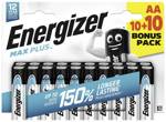 Energizer Max Plus tužková baterie AA alkalicko-manganová, 1.5 V, 20 ks