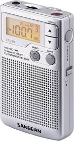 Sangean Pocket 250 DT-250 kapesní rádio, FM, AM, stříbrná