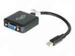 C2G 20cm Mini DisplayPort to VGA Adapter - Thunderbolt to VGA Converter M, F - Black - Adaptér VGA) - Mini DisplayPort (M) do HD-15 (VGA) (F) - 20 cm - černá
