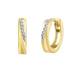 Zlaté náušnice kruhy FAITH se zirkony