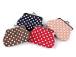 Malá peněženka / mincovka s puntíky, textilní (1 ks)