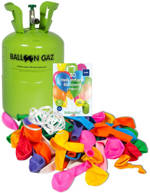 Helium 200l jednorázové na plnění 30ks latexových balónků 23cm + 30 balónků