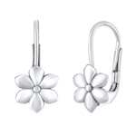 Celostříbrné náušnice květinky