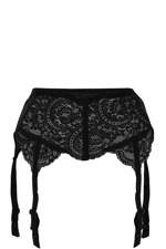 Christa podvazkový pás krajka černá S