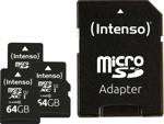 Intenso Premium 3er Pack (3 x 64 GB) paměťová karta microSDXC 64 GB Class 10 UHS-I vč. SD adaptéru