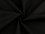 Oděvní bavlněná tkanina s příměsí lnu elastická, barva 6 černá