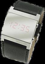 Pánské hodinky Mirror – barevná kombinace nerez ocel / nerez ocel / černý řemínek