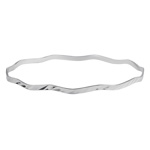 Dámský stříbrný kruhový, ručně rytý, náramek Triangle