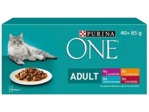 Purina One Adult jehněčí mořské ryby kuře hovězí 40 x 85 g