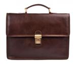 IL GIGLIO Pánská kožená jednofochová aktovka 904-B tmavě hnědá