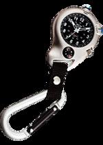 Pánské hodinky Backpacker – barevná kombinace lesklá ocel / černý ciferník / černý řemínek