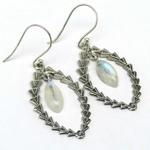 AutorskeSperky.com - Stříbrné naušnice s měsíčními kameny - S5382