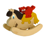 Originální puzzle pro děti - dřevěné puzzle – houpací koník