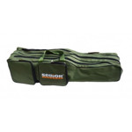 Tříkomorové pouzdro na pruty Sellior 110cm - ZELENÉ