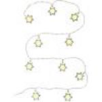 Světelný řetěz RETLUX dřevěné hvězdy, 10 x LED / 1,8 m