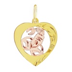 Zlatý přívěsek znamení zvěrokruhu Štír - srdce