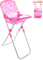 Jídelní židlička pro panenku miminko na krmení kovová v sáčku