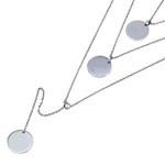 Stříbrný trojitý náhrdelník Jasper