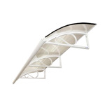 Markýza Retro, 200 x 90 x 25 cm, bílá, čirá výplň