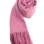 Dámská jednobarevná pašmína tmavě růžová