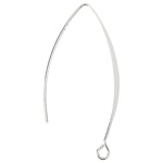 Dlhé háčiky na výrobu náušníc, strieborné