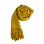 Dámská jednobarevná pašmína hořčice