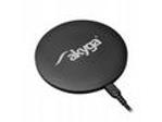 Akyga Bezdrátová nabíjecí podložka 5-12V, max 15W, Super Fast Charge 3.0, USB-C, černá, 1m