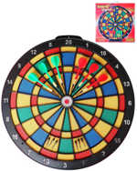 ACRA Hra šipky terč dírkovaný umělohmotný 45cm set se 6 šipkami a hroty