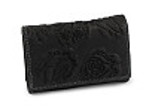 Dámská kožená peněženka 3D květy 10x15 cm (1 ks)