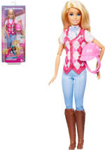 MATTEL BRB Panenka Barbie jezdkyně Malibu set s helmou