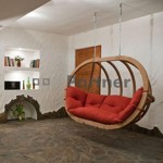 Houpací křeslo PETRA na zavěšení - terakota barva