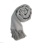 Dámská jednobarevná pašmína světle šedá melír