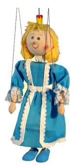 Závěsná pohádková loutka marioneta Princezna
