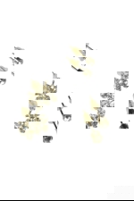 3 páry náušnic s kamínky stříbrná