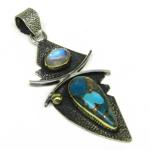 AutorskeSperky.com - Stříbrný přívěsek s tyrkysem - S7168