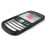 Přední kryt Nokia Asha 200 Graphite / grafitový (Service Pack)