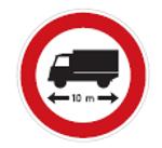 Zákaz vjezdu vozidel, jejichž délka přesahuje vyznačenou mez