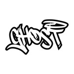 Samolepka nápis ghost na auto a motorku, tuning nálepka (6195)