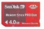 4GB SanDisk Memory Stick Pro Duo Gaming (Sony PSP)