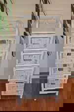 Ratanová komoda 4 zásuvky ratan bílá  SLEVA 11 %  | RYCHLÉ DODÁNÍ