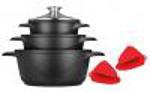 Sada hrnců KLUGE Smile MGK-18, 3 ks + silikonové chňapky