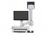 Ergotron StyleView - Montážní sada (držák CPU, zásuvka pro klávesnici, držák monitoru) - pro LCD displej, PC vybavení - střední držák CPU - hliník, vysoce kvalitní plast - bílá - velikost obrazovky: až 24"
