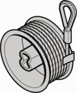 Lanový buben, typ kování N, L, s lanem pro kování N do výšky vrat = 2250 mm, levý