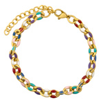 Náramek Yumi z chirurgické oceli pozlacený 18kt žlutým zlatem s prodloužením - 7 mm