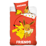 Dětské povlečení Pokémon Eeve a Pikachu